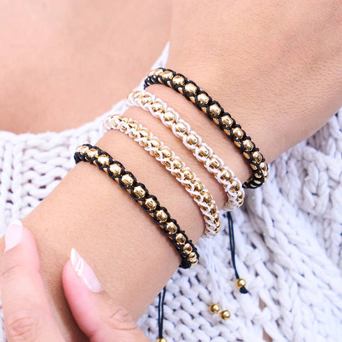 Blanc x Or | Bracelet Maillons Catena